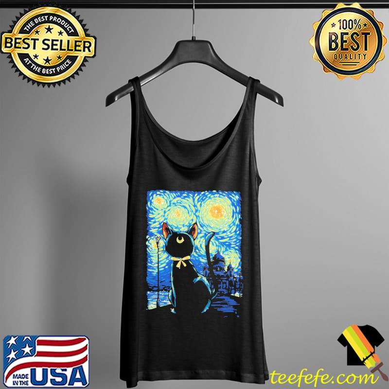 Starry Night Cat Shirt Tank Top Starry Night Cat Shirt Tank Top