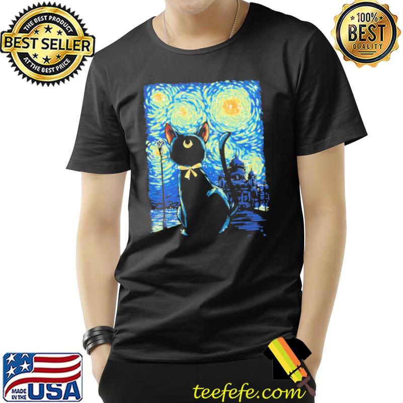 Starry Night Cat Shirt Unisex Starry Night Cat Shirt Unisex