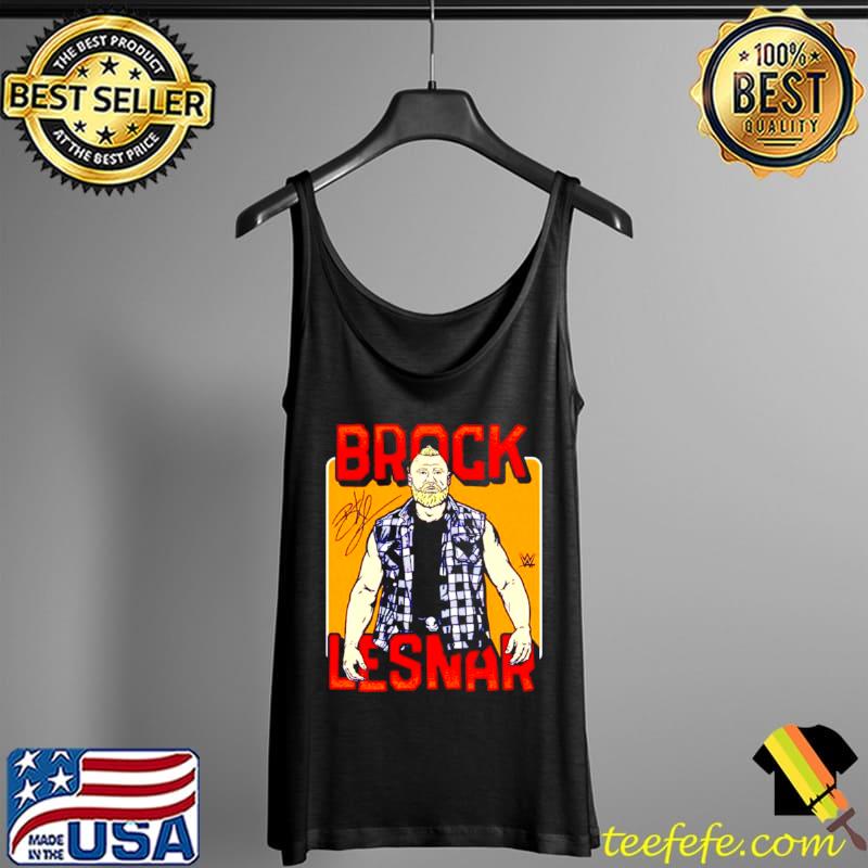 Superstars WWE Brock Lesnar Flannel signature Tank Top Superstars WWE Brock Lesnar Flannel signature Tank Top