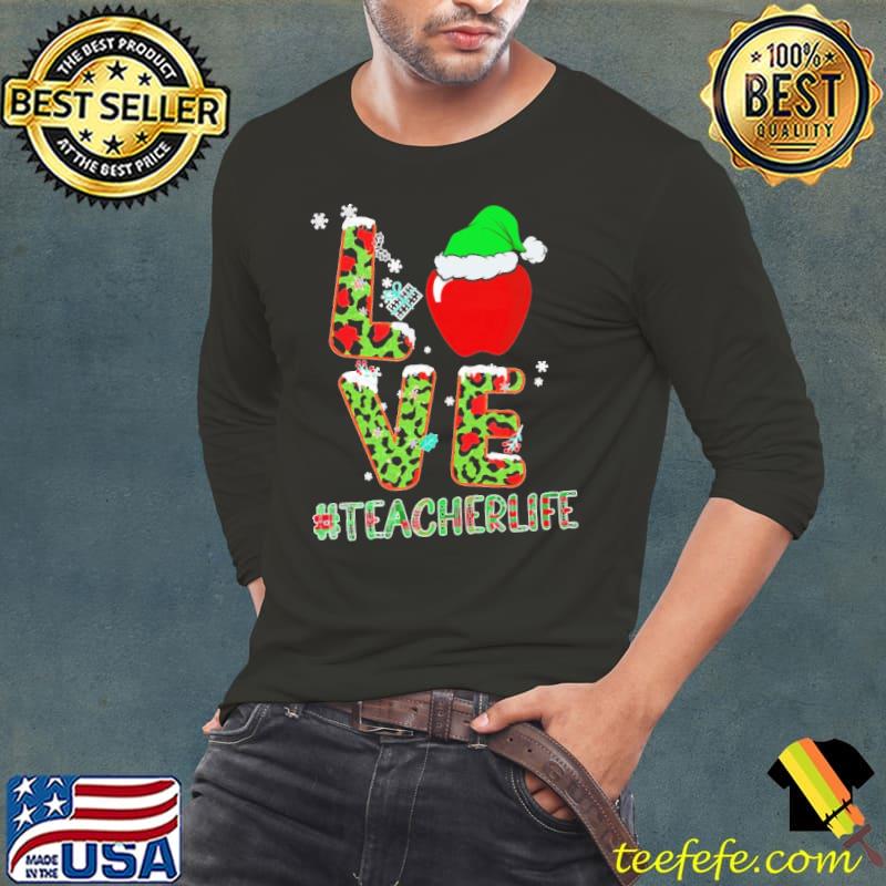 Teacher Love Christmas Shirt Long Sleeve Tee Teacher Love Christmas Shirt Long Sleeve Tee