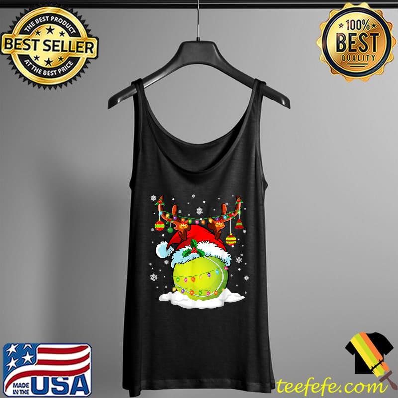 Tennis Reindeer Santa Hat This Is My Christmas Pajama T-Shirt Tank Top Tennis Reindeer Santa Hat This Is My Christmas Pajama T-Shirt Tank Top