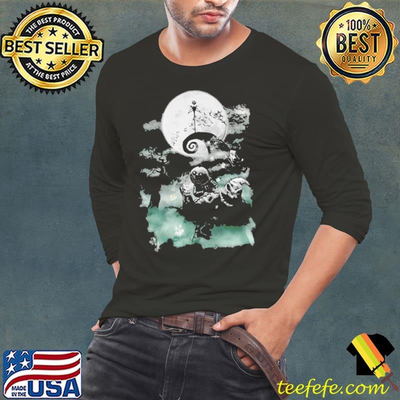 The Disney The Nightmare Before Christmas Haunted Scene TShirt Long Sleeve Tee The Disney The Nightmare Before Christmas Haunted Scene TShirt Long Sleeve Tee