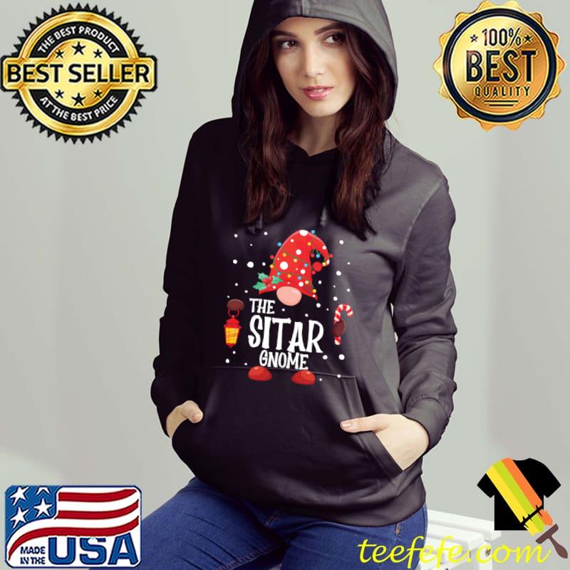 The Sitar Gnome Matching Family Christmas Gnome Pajama T-Shirt
