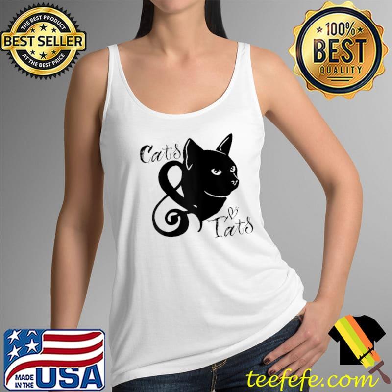Top Cats and Tats Awesome Art Cat T-Shirt Tank Top Top Cats and Tats Awesome Art Cat T-Shirt Tank Top