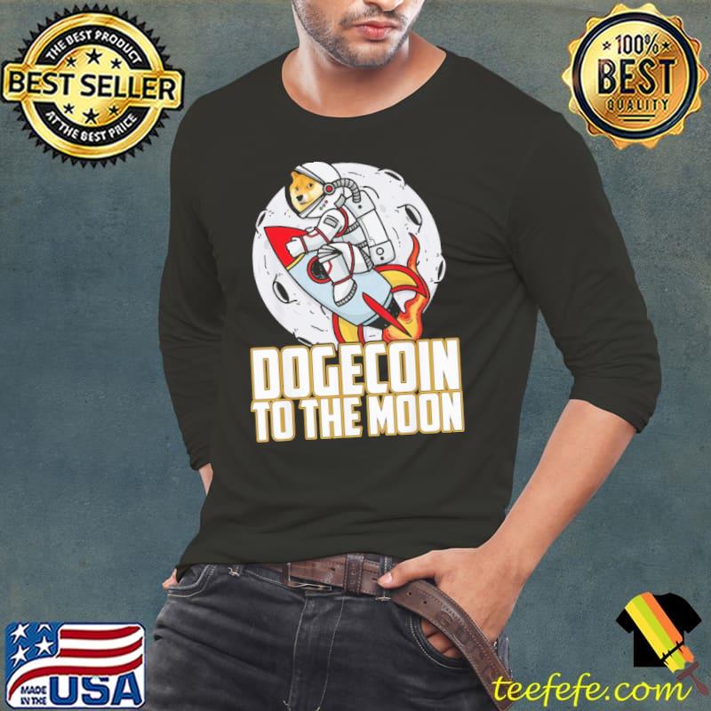 Top Cheems Rocket Dogecoin To The Moon Shirt Long Sleeve Tee Top Cheems Rocket Dogecoin To The Moon Shirt Long Sleeve Tee