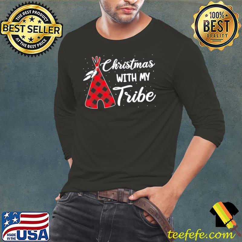 Top Christmas with my Tribe Family Pajamas Buffalo Plaid T-Shirt Long Sleeve Tee Top Christmas with my Tribe Family Pajamas Buffalo Plaid T-Shirt Long Sleeve Tee