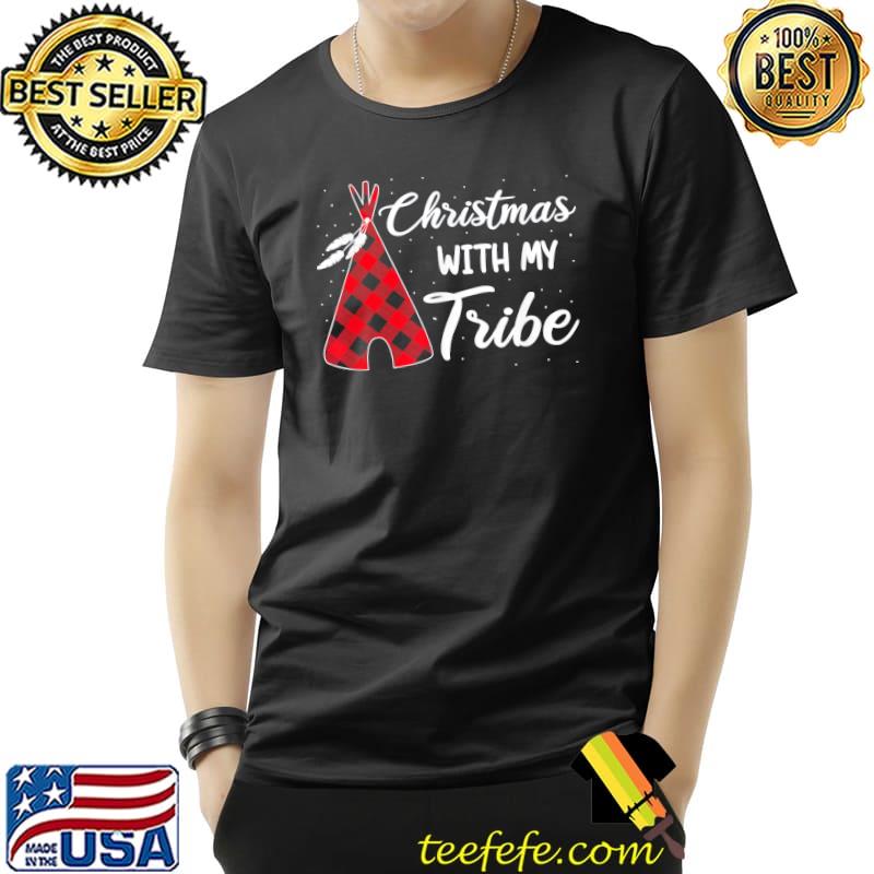 Top Christmas with my Tribe Family Pajamas Buffalo Plaid T-Shirt Unisex Top Christmas with my Tribe Family Pajamas Buffalo Plaid T-Shirt Unisex