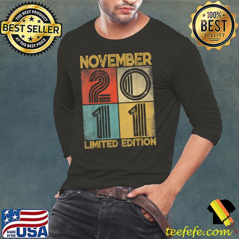 Top Distressed Retro November 2011 10th Birthday 10 Yrs Old Boy T Shirt Long Sleeve Tee Top Distressed Retro November 2011 10th Birthday 10 Yrs Old Boy T Shirt Long Sleeve Tee