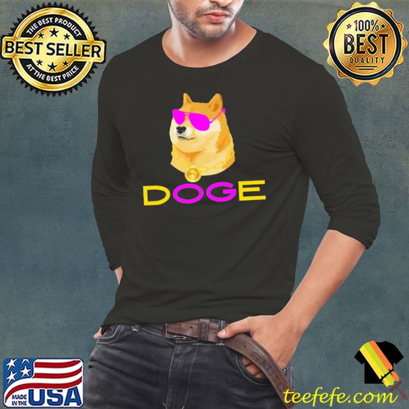 Top Dogecoin To the Moon Meme Cryptocurrenc Shirt Long Sleeve Tee Top Dogecoin To the Moon Meme Cryptocurrenc Shirt Long Sleeve Tee