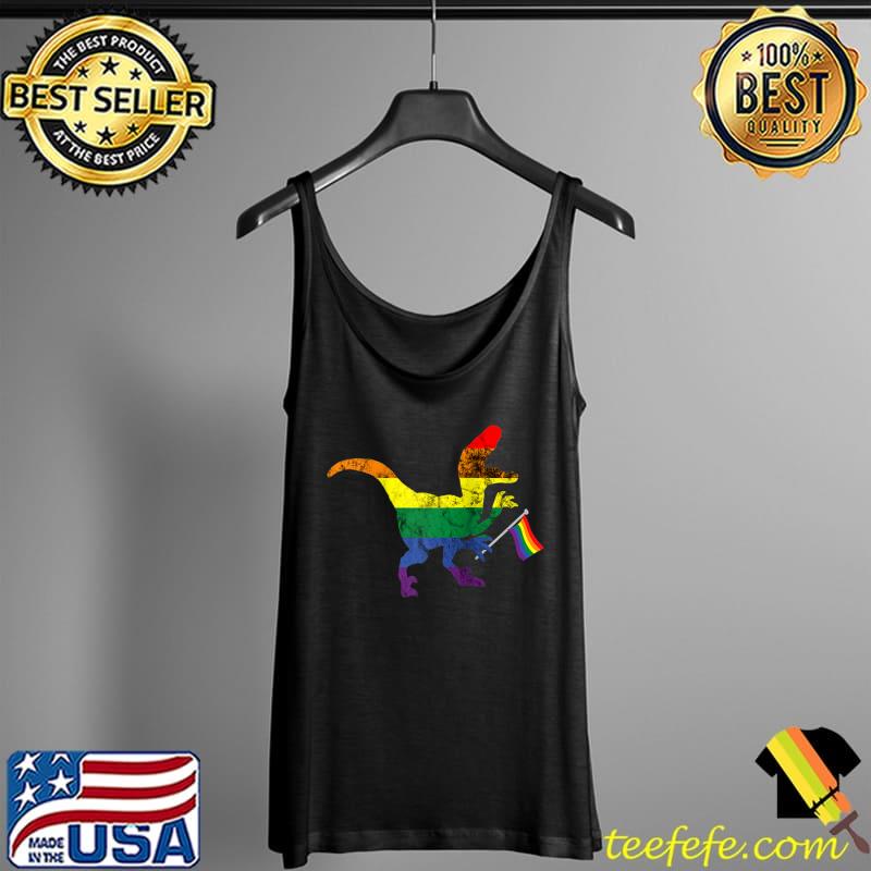 Top Gay Pride Dinosaurs LGBT Dino Rainbow T-Rex Flagg Supporters T-Shirt Tank Top Top Gay Pride Dinosaurs LGBT Dino Rainbow T-Rex Flagg Supporters T-Shirt Tank Top