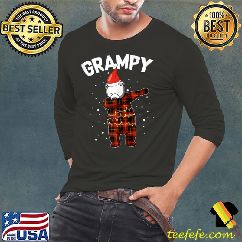 Top Grampy Bear Dabbing Plaid Pajama Lights Matching Family Tank Top Long Sleeve Tee Top Grampy Bear Dabbing Plaid Pajama Lights Matching Family Tank Top Long Sleeve Tee
