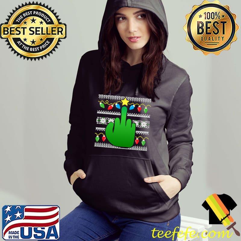 Top Inappropriate Ugly Christmas Sweater Style T-Shirt