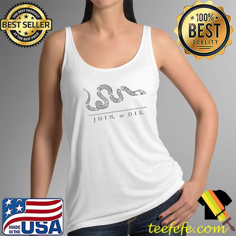 Top JOIN or DIE original American print snake patriot - states T-Shirt Tank Top Top JOIN or DIE original American print snake patriot - states T-Shirt Tank Top