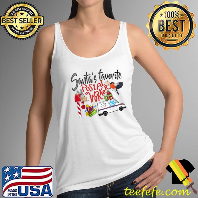Top Santa’s Favorite Postal Worker Postman Funny Christmas T-Shirt Tank Top Top Santa’s Favorite Postal Worker Postman Funny Christmas T-Shirt Tank Top