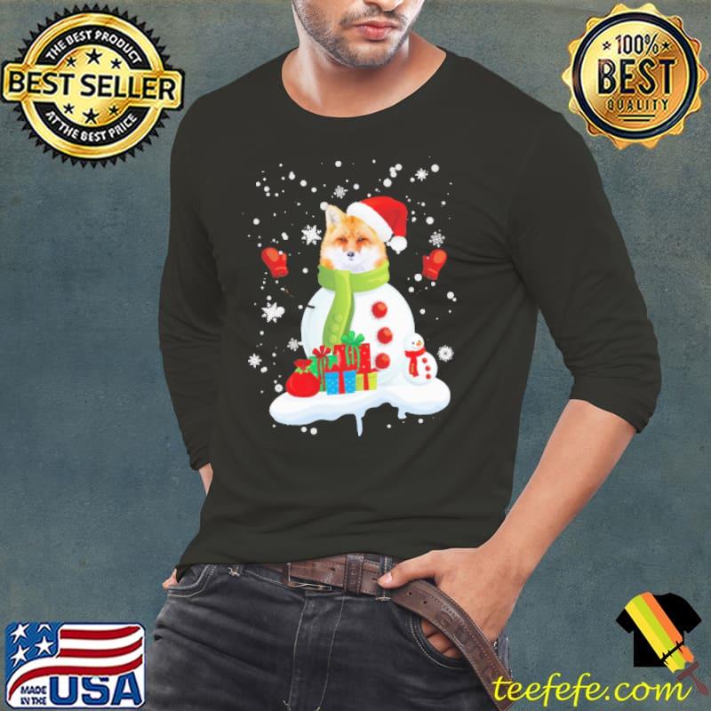 Top Snowfox Christmas Shirt Long Sleeve Tee Top Snowfox Christmas Shirt Long Sleeve Tee