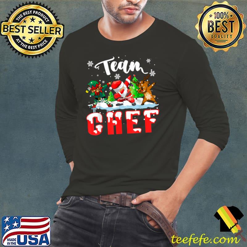 Top Team Chef Funny Christmas Dabbing ELF Santa Reindeer T-Shirt Long Sleeve Tee Top Team Chef Funny Christmas Dabbing ELF Santa Reindeer T-Shirt Long Sleeve Tee