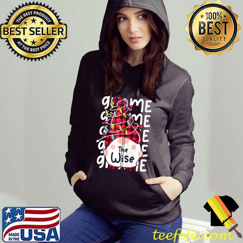 Top The Wise Gnome Matching Family Fun Christmas Lights Pajama T-shirt Top The Wise Gnome Matching Family Fun Christmas Lights Pajama T-shirt