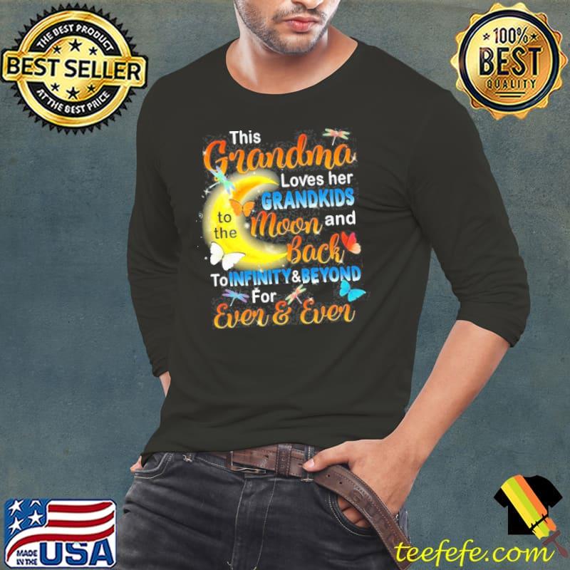 Top This Grandma Loves her Grandkids To The Moon And Back Long Sleeve Tee Top This Grandma Loves her Grandkids To The Moon And Back Long Sleeve Tee