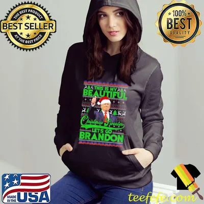 Top This Is My Beautiful Christmas Sweater Trump Ugly Christmas T-Shirt