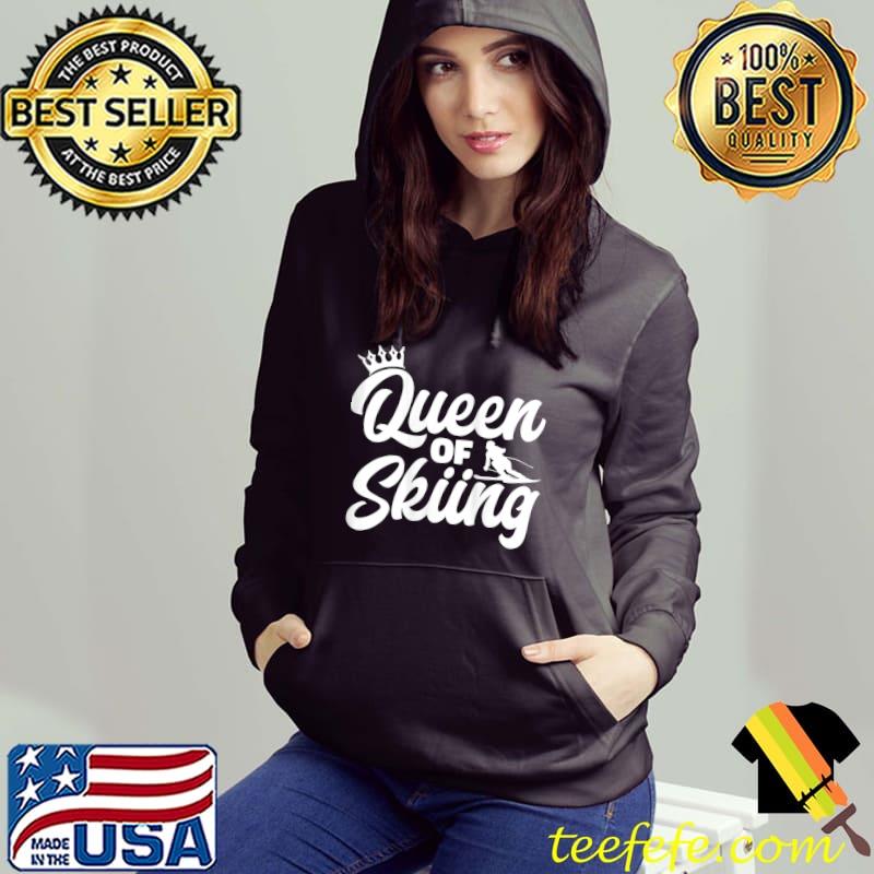 Top Womens Mountain Slopes Ski Lover Queen Of Skiing T-shirt Top Womens Mountain Slopes Ski Lover Queen Of Skiing T-shirt