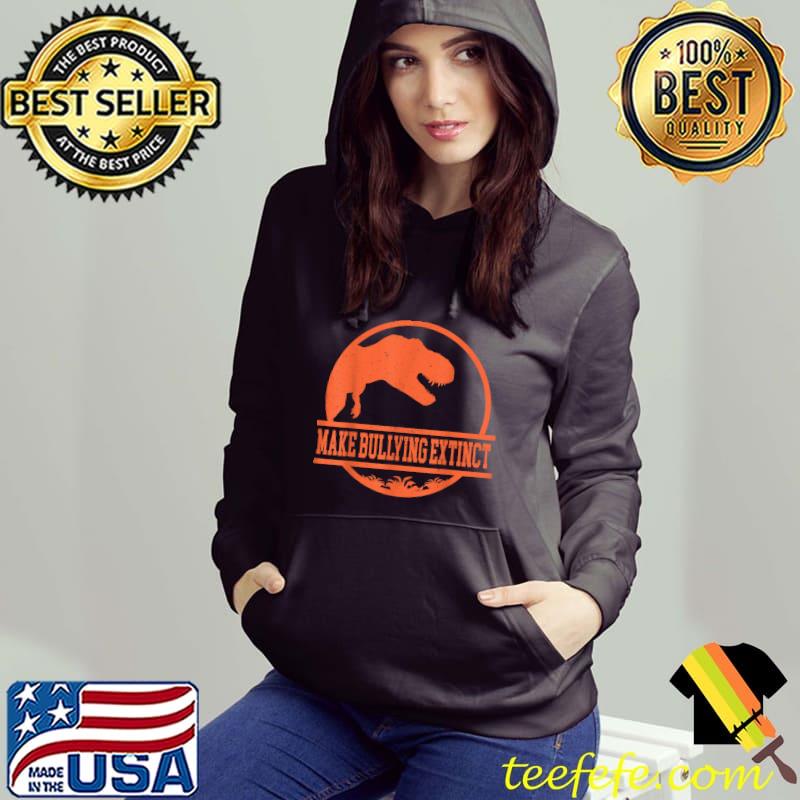 Trex Dinosaur Make Bullying Extinct Orange T-Shirt