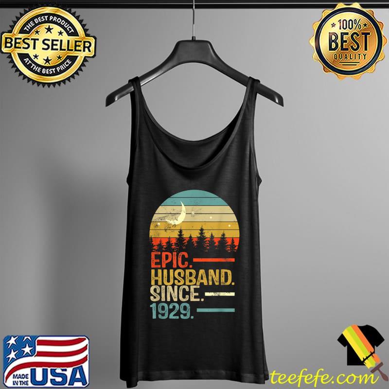 Vintage Wedding Anniversary Best Husband Since 1929 T-Shirt Tank Top Vintage Wedding Anniversary Best Husband Since 1929 T-Shirt Tank Top