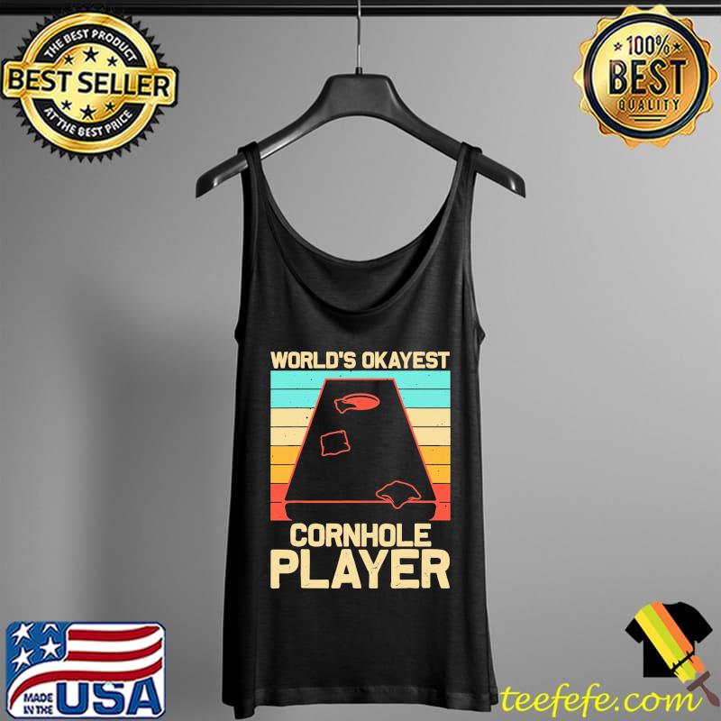 World's Okayest Cornhole Players Vintage Shirt Tank Top World's Okayest Cornhole Players Vintage Shirt Tank Top