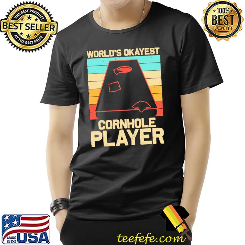 World's Okayest Cornhole Players Vintage Shirt Unisex World's Okayest Cornhole Players Vintage Shirt Unisex