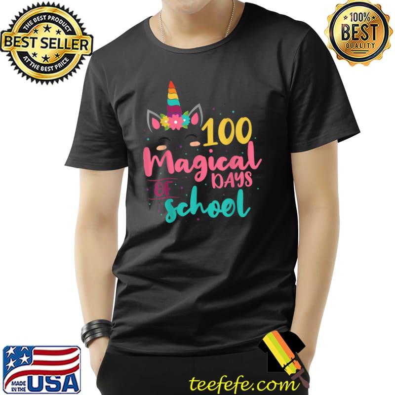 100 Magical Days of School Unicorn Gift Teacher Student T-Shirt Unisex 100 Magical Days of School Unicorn Gift Teacher Student T-Shirt Unisex