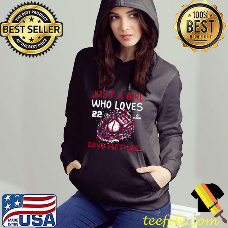 A Girl Who Loves David Fletcher Los Angeles Baseball Fan T-Shirt A Girl Who Loves David Fletcher Los Angeles Baseball Fan T-Shirt