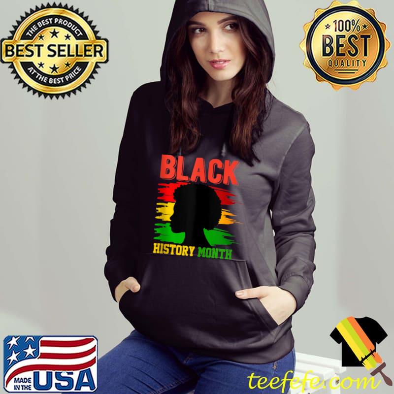 Awesome Black History Month African Colors Afro Silhouette T-shirt