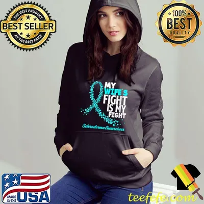 Awesome My Wife's Fight Is My Fight Scleroderma Awareness T-shirt