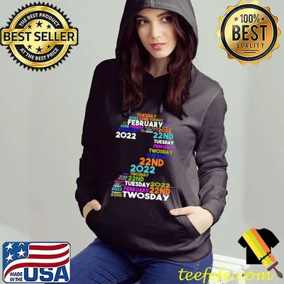Awesome Twosday 2022 Shirt Tuesday February 22nd 2022 Numerology T-Shirt
