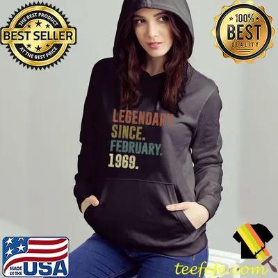 Best 53rd Birthday Vintage Legendary Since February 1969 T Shirt