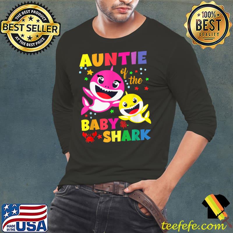Best Auntie Of The Birthday Shark Dad, Mom Matching Family T-Shirt Long Sleeve Tee Best Auntie Of The Birthday Shark Dad, Mom Matching Family T-Shirt Long Sleeve Tee