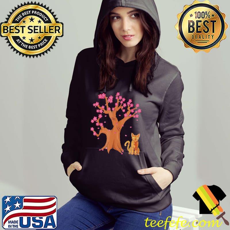Best Japanese bengal cat mom cherry blossom shirt