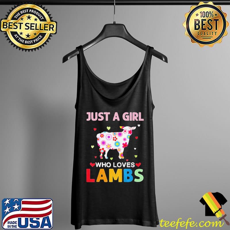Best Lambs lover just a girl who loves lambs daisy flower Tank Top Best Lambs lover just a girl who loves lambs daisy flower Tank Top