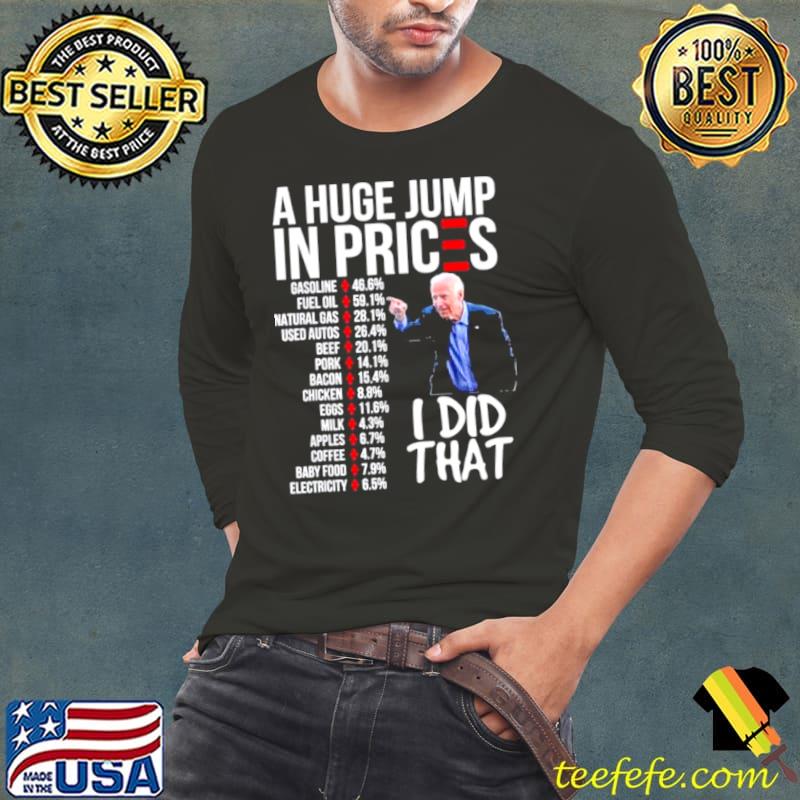 Biden High Prices Inflation Bad Economy Gas Unemployment Joe Long Sleeve Tee Biden High Prices Inflation Bad Economy Gas Unemployment Joe Long Sleeve Tee