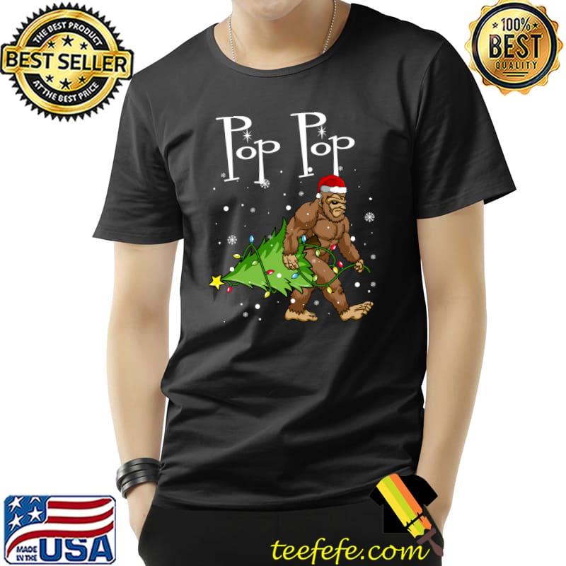 Bigfoot Pop Pop Funny Sasquatch Bigfoot Christmas T- Unisex Bigfoot Pop Pop Funny Sasquatch Bigfoot Christmas T- Unisex