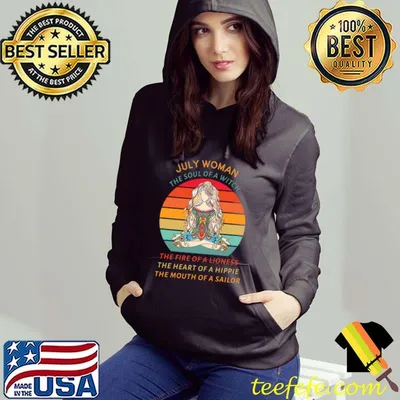 Born July, Yoga Woman - Soul of witch, mouth sailor T-Shirt