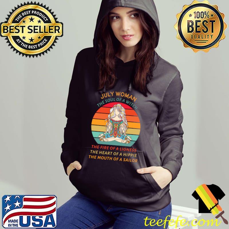 Born July, Yoga Woman - Soul of witch, mouth sailor T-Shirt