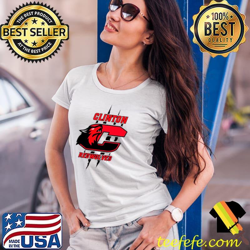 Clinton Redwolves new logo Ladies Tee Clinton Redwolves new logo Ladies Tee