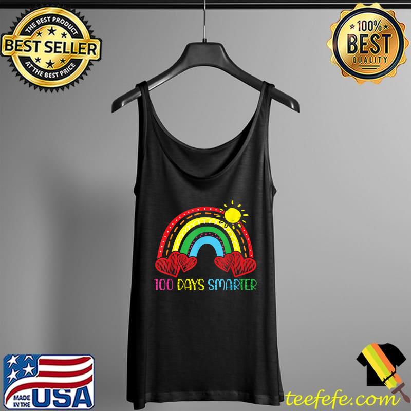 Cute Rainbow Teacher Appreciation 100th Day Of School Heart T-Shirt Tank Top Cute Rainbow Teacher Appreciation 100th Day Of School Heart T-Shirt Tank Top