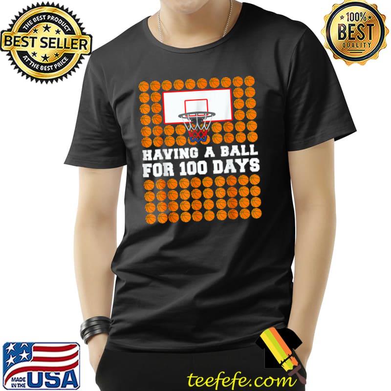 Funny 100 Days Of School Basketball 100th Day Balls Gift For Boys T-Shirt Unisex Funny 100 Days Of School Basketball 100th Day Balls Gift For Boys T-Shirt Unisex