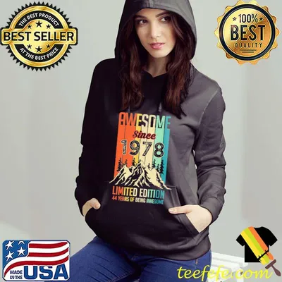 Funny 44 Birthday Awesome Since 1978 Limited Edition Vintage T-Shirt