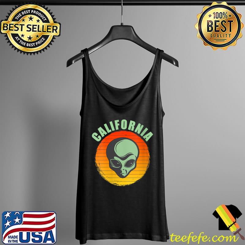 Funny California Retro Alien Head T Shirt Tank Top Funny California Retro Alien Head T Shirt Tank Top
