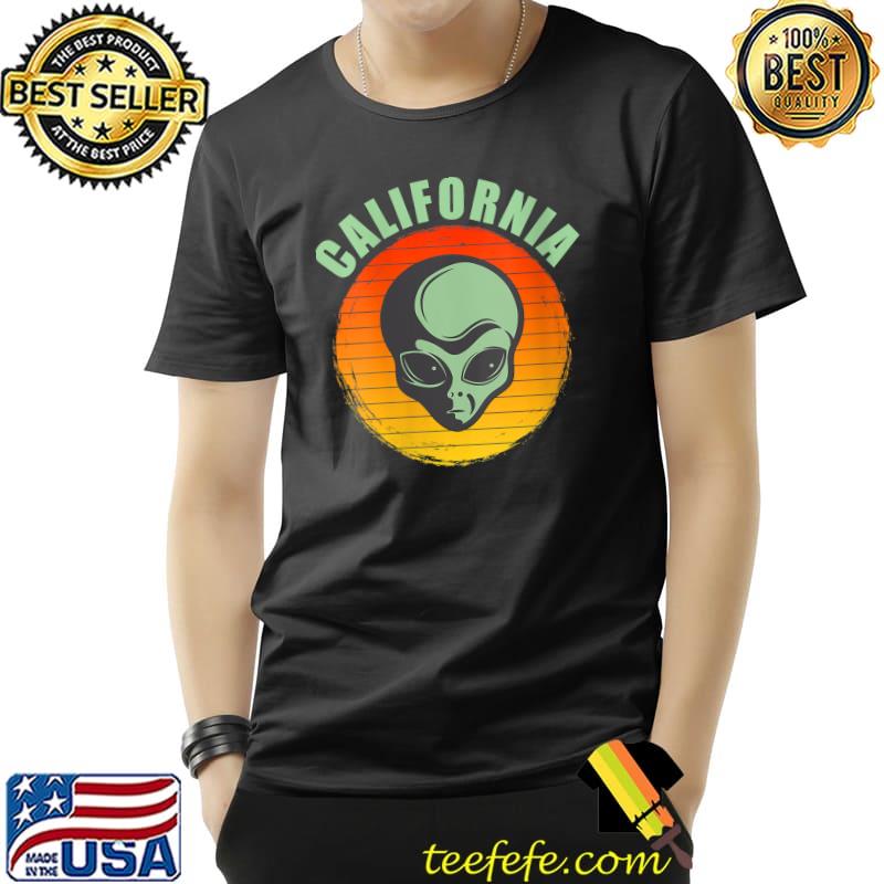 Funny California Retro Alien Head T Shirt Unisex Funny California Retro Alien Head T Shirt Unisex