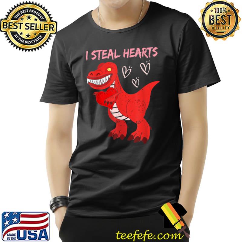 Funny I Steal Hearts Dinosaur Valentine Day Hearts Love Buffalo T-Shirt Unisex Funny I Steal Hearts Dinosaur Valentine Day Hearts Love Buffalo T-Shirt Unisex