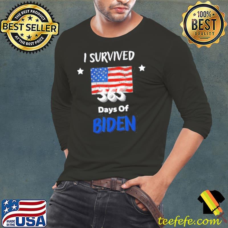 Funny I Survived 365 Days Of Biden Anti Biden T-Shirt Long Sleeve Tee Funny I Survived 365 Days Of Biden Anti Biden T-Shirt Long Sleeve Tee