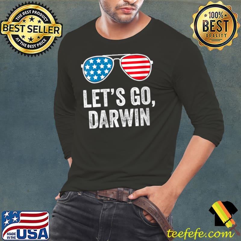 Funny Let's Go Darwin LetsGoDarwin Funny Meme Joke Humor Science T-Shirt Long Sleeve Tee Funny Let's Go Darwin LetsGoDarwin Funny Meme Joke Humor Science T-Shirt Long Sleeve Tee